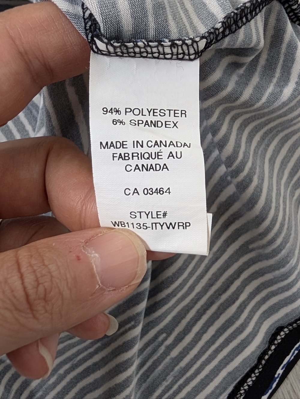 Ricki's Black White Striped V-Neck Stretchy Flowy Casual Midi Dress Size L - Picture 11 of 11